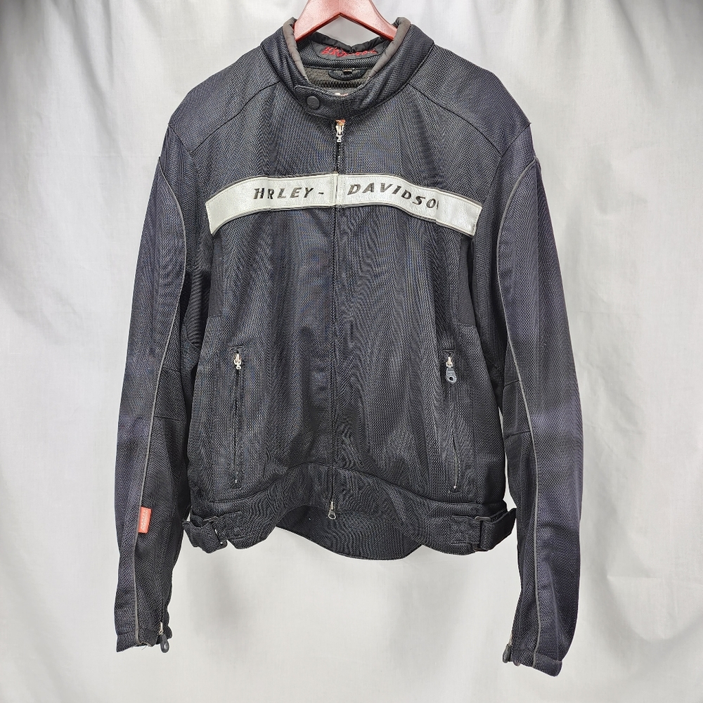 Harley-Davidson Padded Nylon Mesh Riding Jacket Men's Size XL